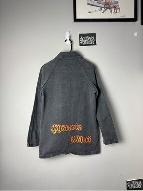 Hysteric Glamour Gray Graphic Back Logo Jean Jacket